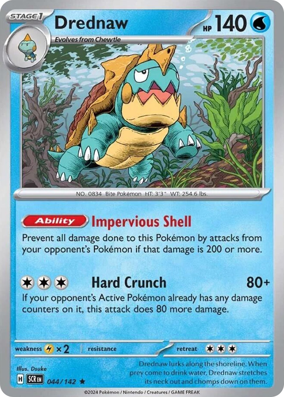 Drednaw 44/142 Rare Stellar Crown Reverse Holo