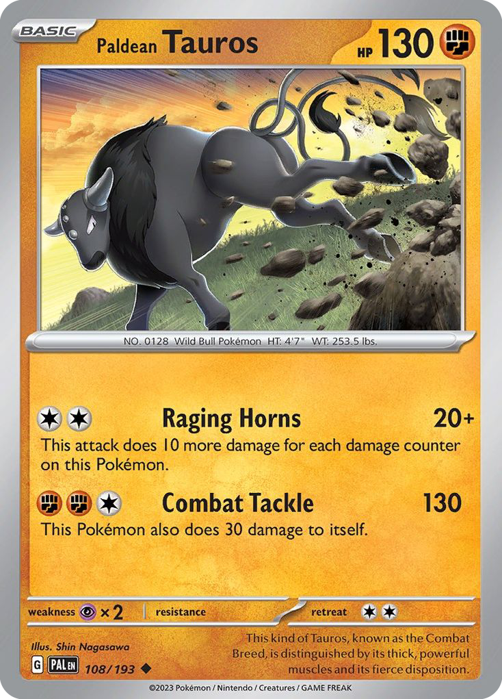 Paldean Tauros 108/193 Uncommon Paldea Evolved
