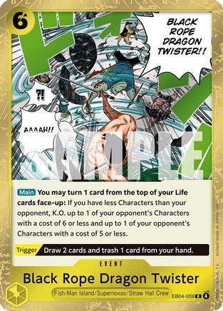 Black Rope Dragon Twister EB04-059 Rare Adventure on Kami's Island