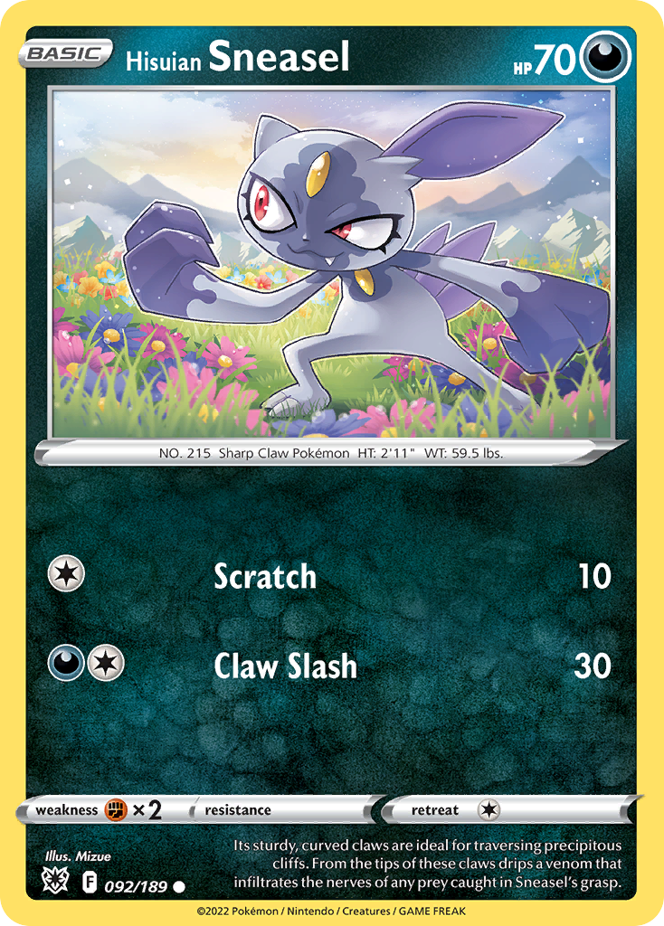 Hisuian Sneasel 092/189 Common Astral Radiance
