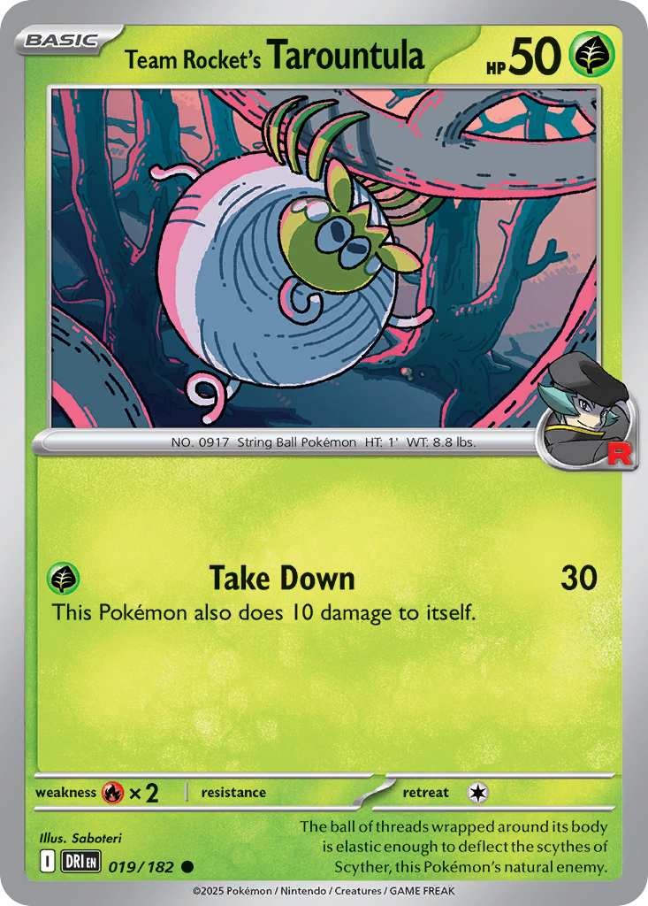 Team Rocket's Tarountula 019/182 Common Destined Rivals