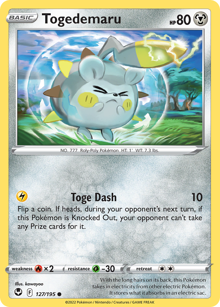 Togedemaru 127/195 Common Silver Tempest