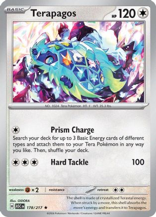 Terapagos 178/217 Rare Ascended Heroes Holo