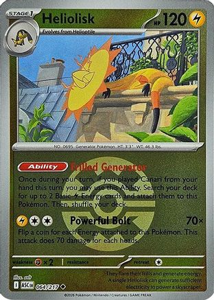 Heliolisk (Quick Ball) 064/217 Holo Uncommon Ascended Heroes