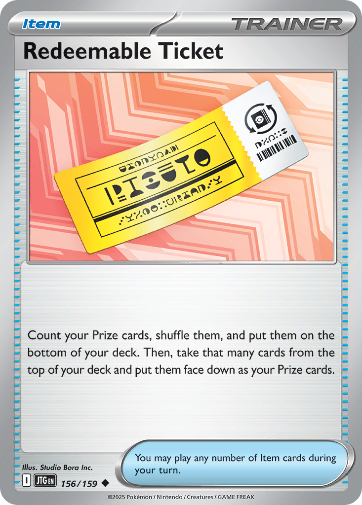 Redeemable Ticket 156/159 Uncommon Journey Together Reverse Holo