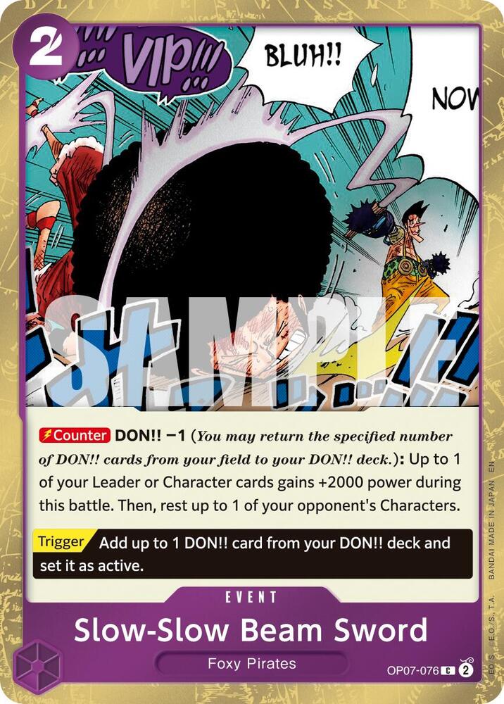 Slow-Slow Beam Sword (Pirate Foil) OP07-076 Premium Booster -The Best- Vol. 2 Foil