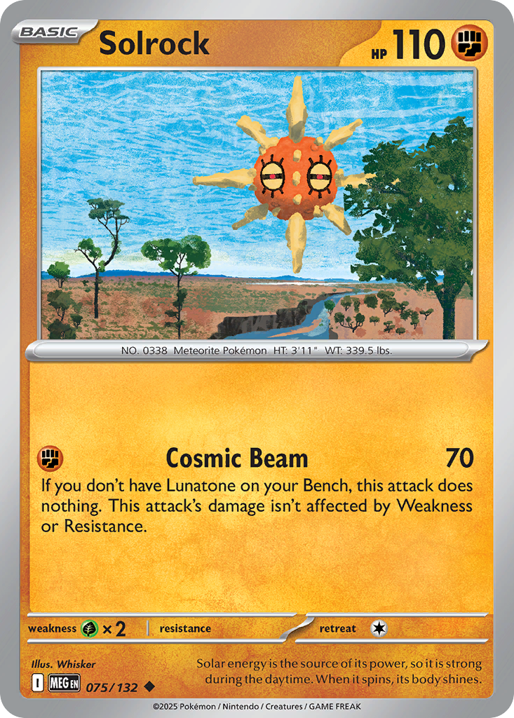 Solrock 075/132 Uncommon Mega Evolution