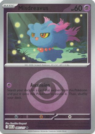 Misdreavus (Energy Symbol Pattern) 085/217 Ascended Heroes Reverse Holo
