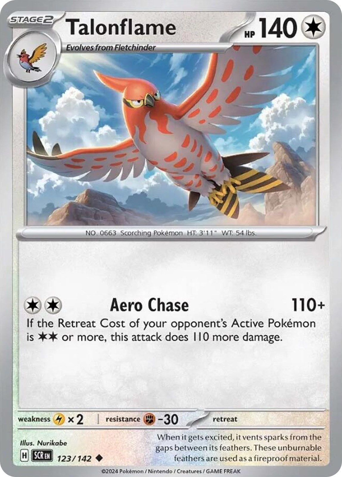 Talonflame 123/142 Uncommon Stellar Crown