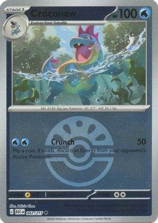 Croconaw (Friend Ball) 042/217 Uncommon Ascended Heroes Reverse Holo