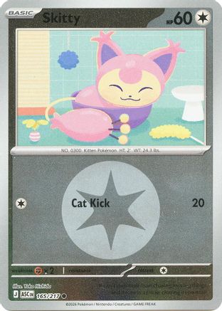 Skitty (Energy Symbol Pattern) 165/217 Holo Ascended Heroes Reverse Holo