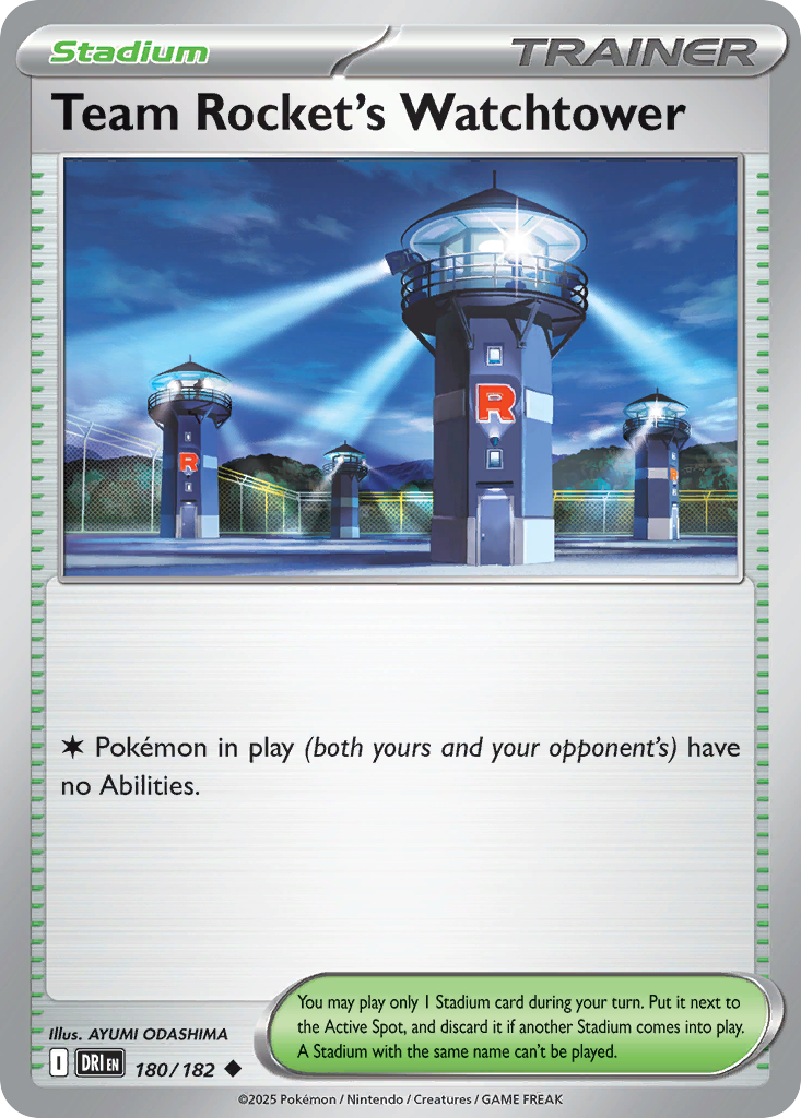Team Rocket's Watchtower 180/182 Uncommon Destined Rivals