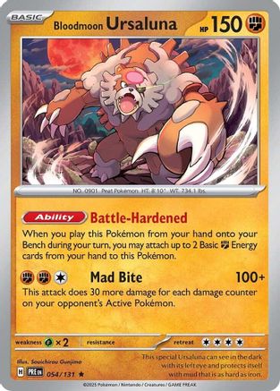 Bloodmoon Ursaluna 054/131 Holo Rare Prismatic Evolutions Holo