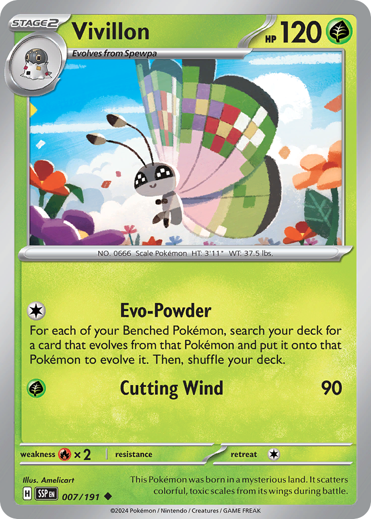 Vivillon 007/191 Uncommon Surging Sparks