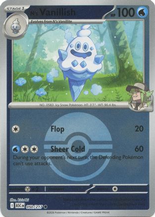 N's Vanillish (Poke Ball) 050/217 Common Ascended Heroes Reverse Holo