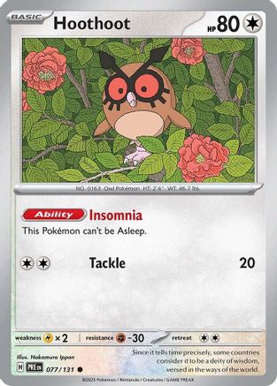 Hoothoot 077/131 Common Prismatic Evolutions