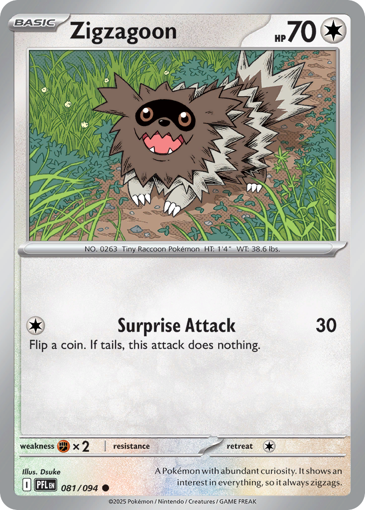 Zigzagoon 081/094 Common Phantasmal Flames