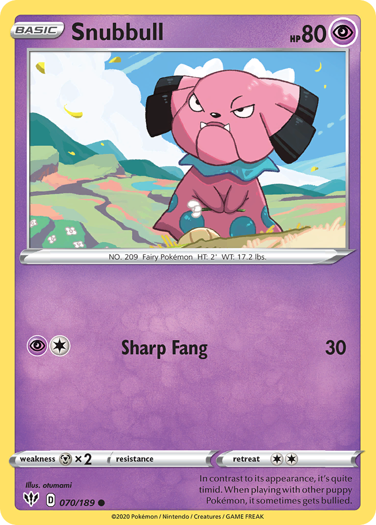 Snubbull 070/189 Common Darkness Ablaze