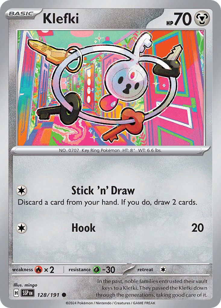 Klefki 128/191 Common Surging Sparks Reverse Holo