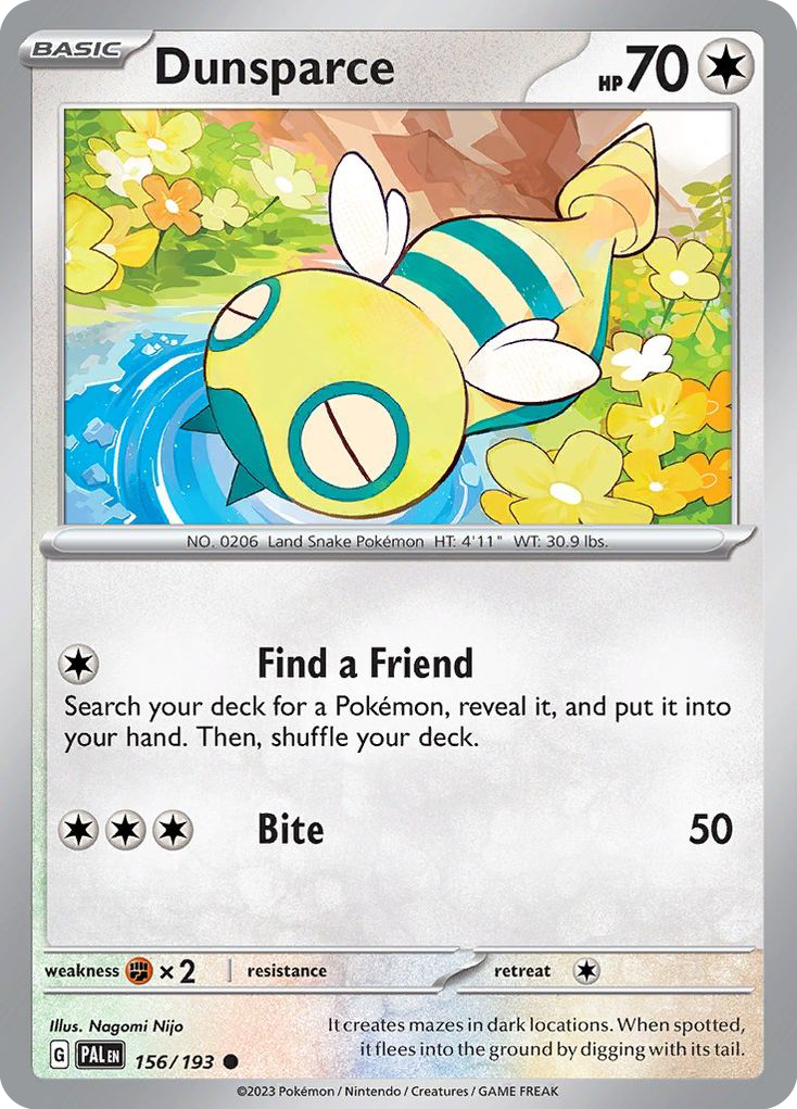 Dunsparce 156/193 Common Paldea Evolved