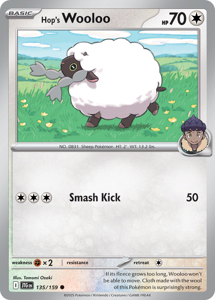 Hop's Wooloo 135/159 Common Journey Together Reverse Holo