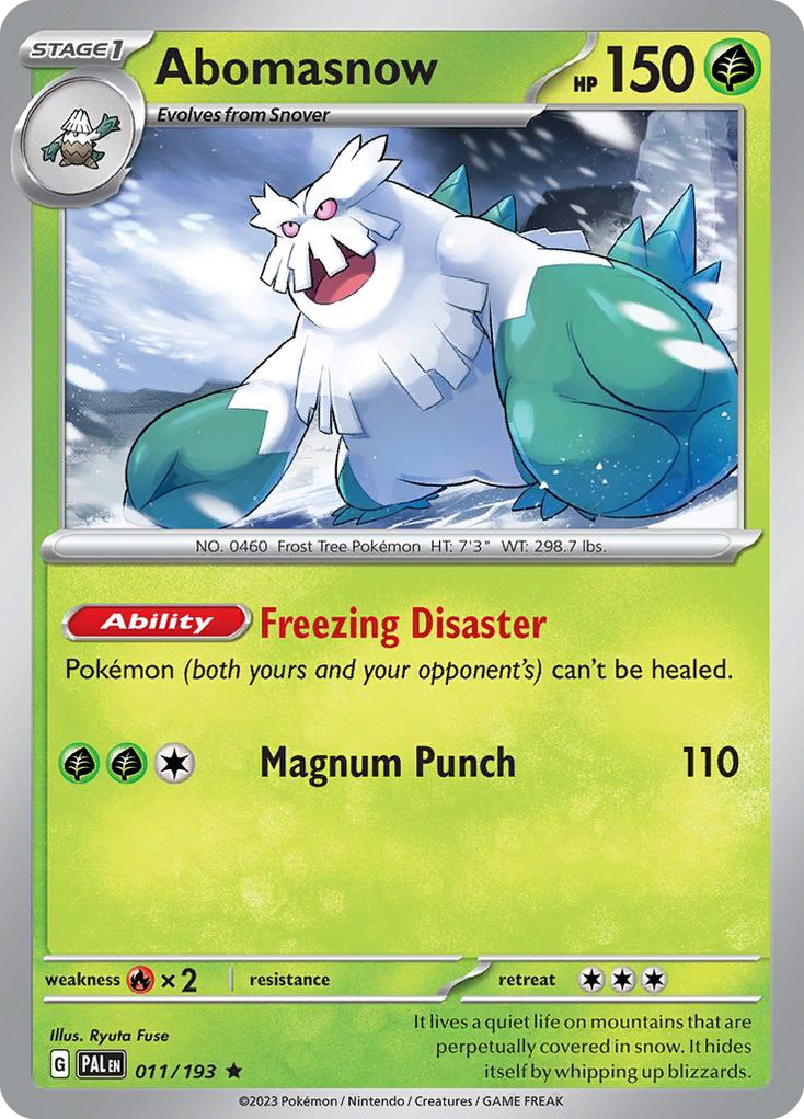 Abomasnow 011/193 Rare Paldea Evolved Holo