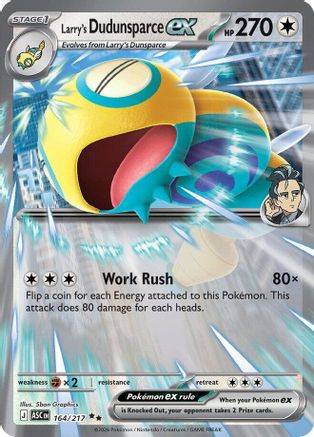 Larry's Dudunsparce ex 164/217 Double Rare Ascended Heroes