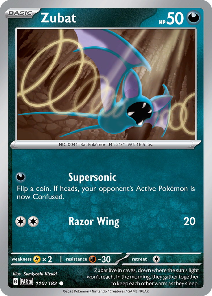 Zubat 110/182 Common Paradox Rift