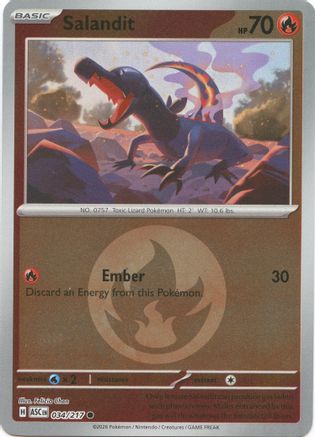 Salandit (Energy Symbol Pattern) 034/217 Ascended Heroes Reverse Holo