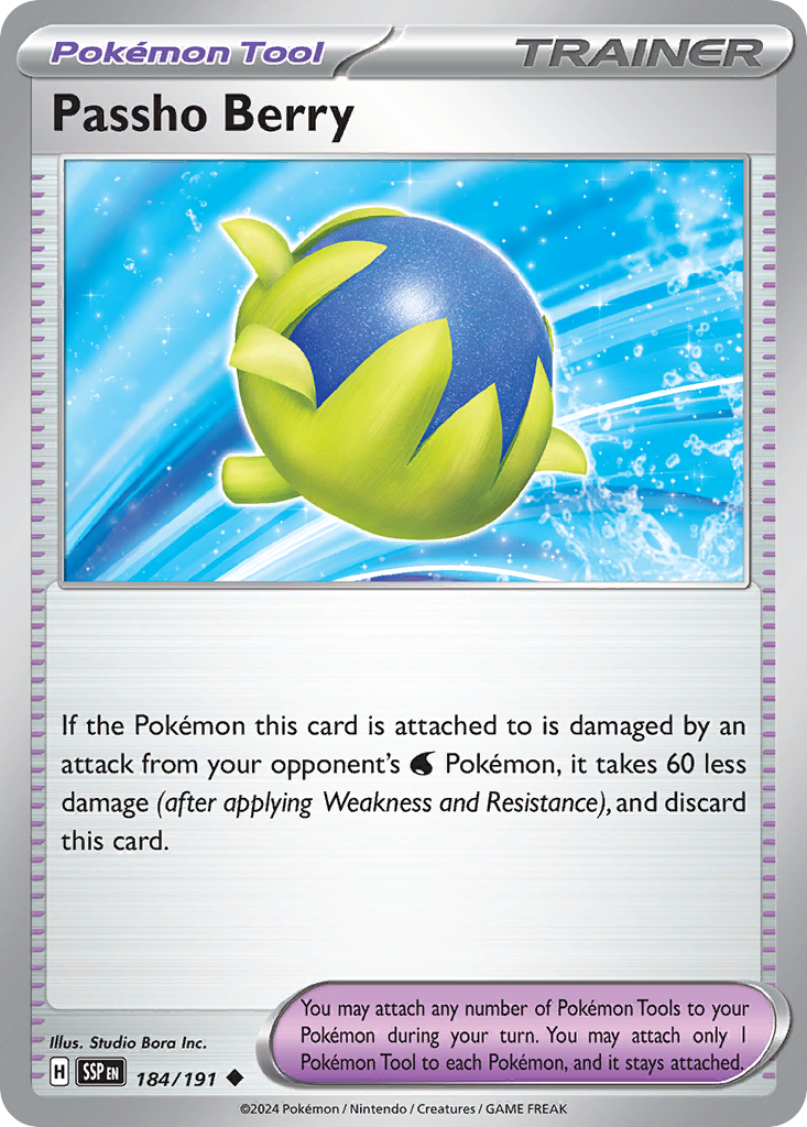 Passho Berry 184/191 Uncommon Surging Sparks