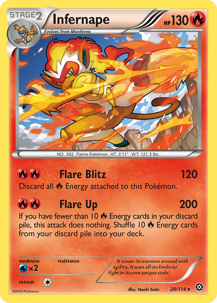 Infernape 20/114 Holo Rare Steam Siege Holo