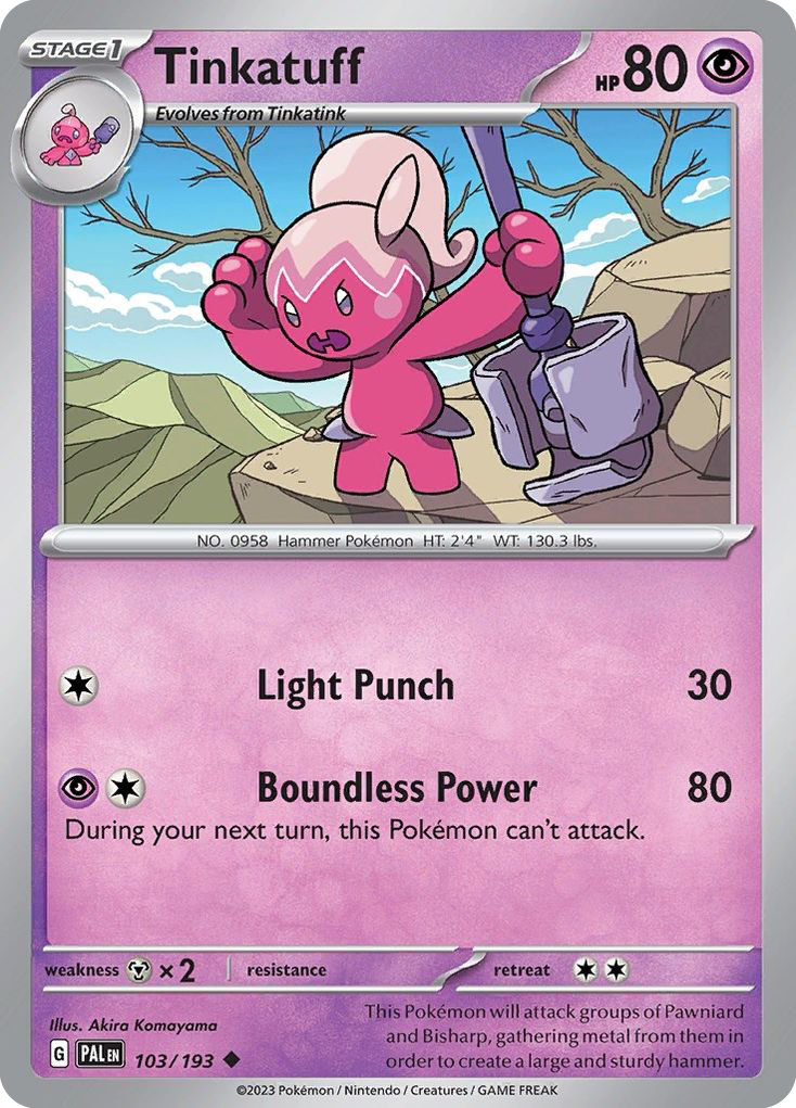 Tinkatuff 103/193 Uncommon Paldea Evolved