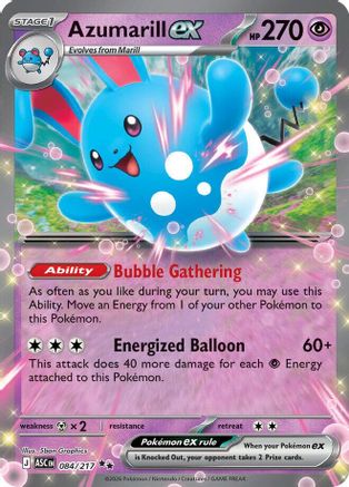 Azumarill ex 084/217 Double Rare Ascended Heroes