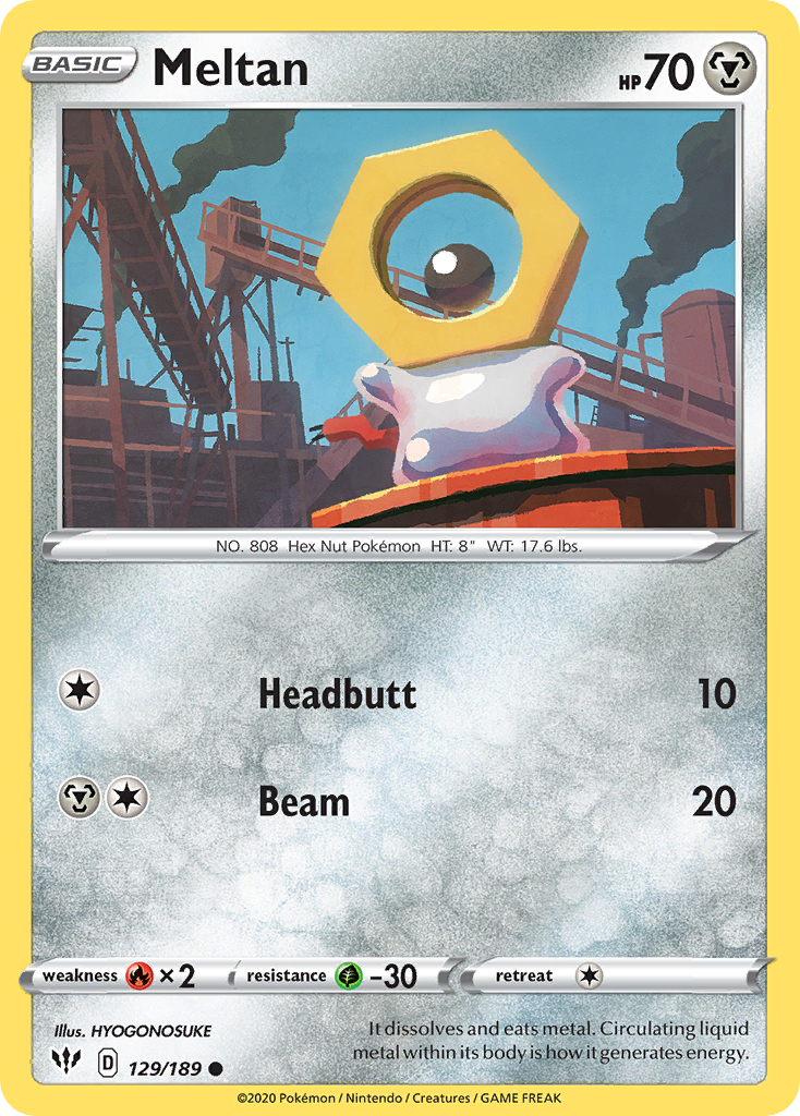 Meltan 129/189 Common Darkness Ablaze