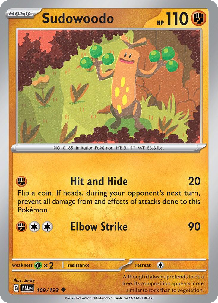 Sudowoodo 109/193 Uncommon Paldea Evolved