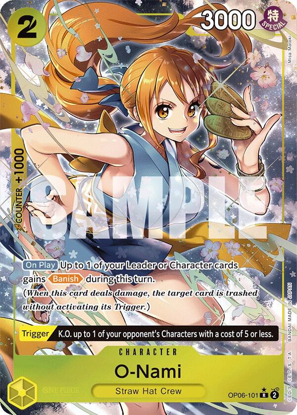 O-Nami (Alternate Art) OP06-101 Rare Wings of the Captain Foil
