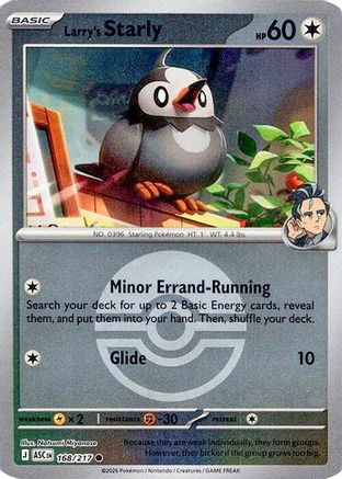 Larry's Starly (Poke Ball) 168/217 Holo Ascended Heroes Reverse Holo