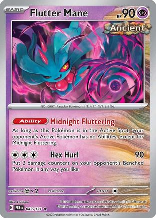 Flutter Mane 043/131 Holo Rare Prismatic Evolutions Holo