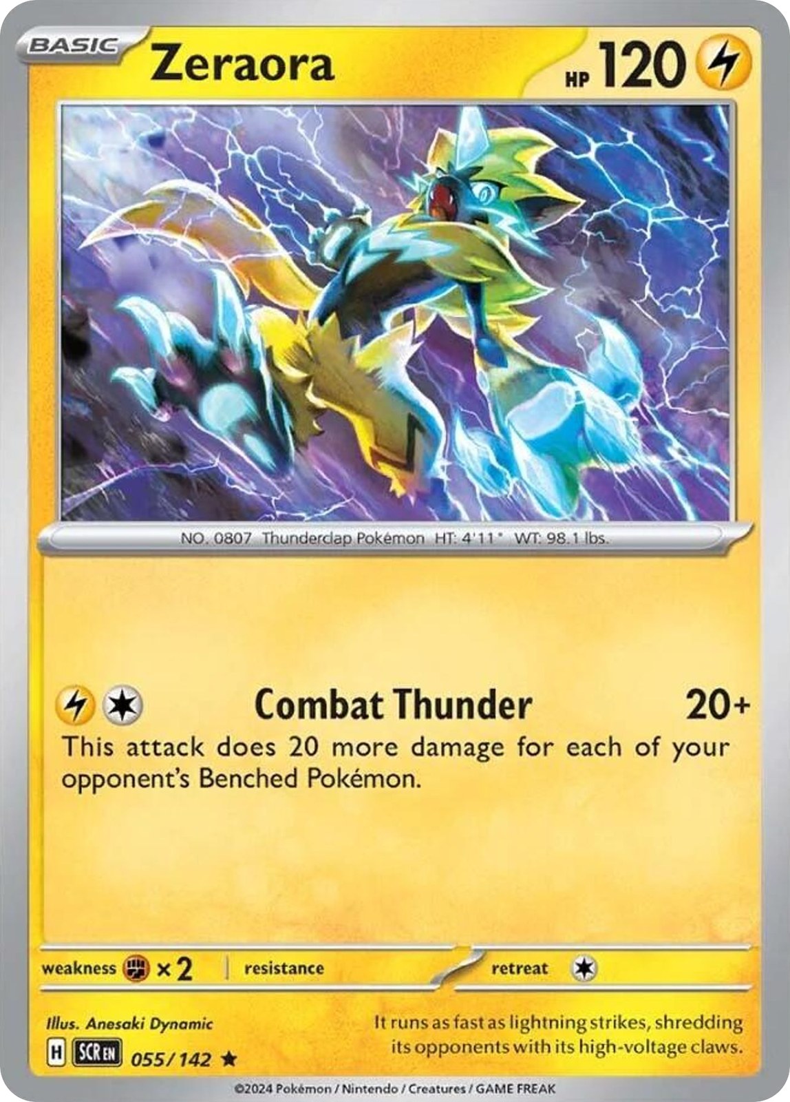 Zeraora 55/142 Rare Stellar Crown Holo