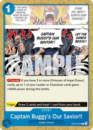 Captain Buggy's Our Savior!! OP16-057 Common The Time of Battle