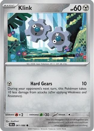 Klink 061/086 Common Black Bolt