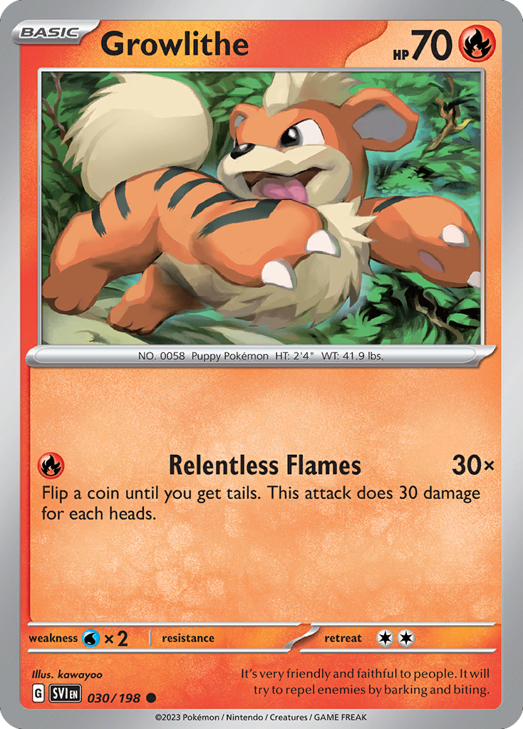Growlithe 030/198 Common Scarlet & Violet