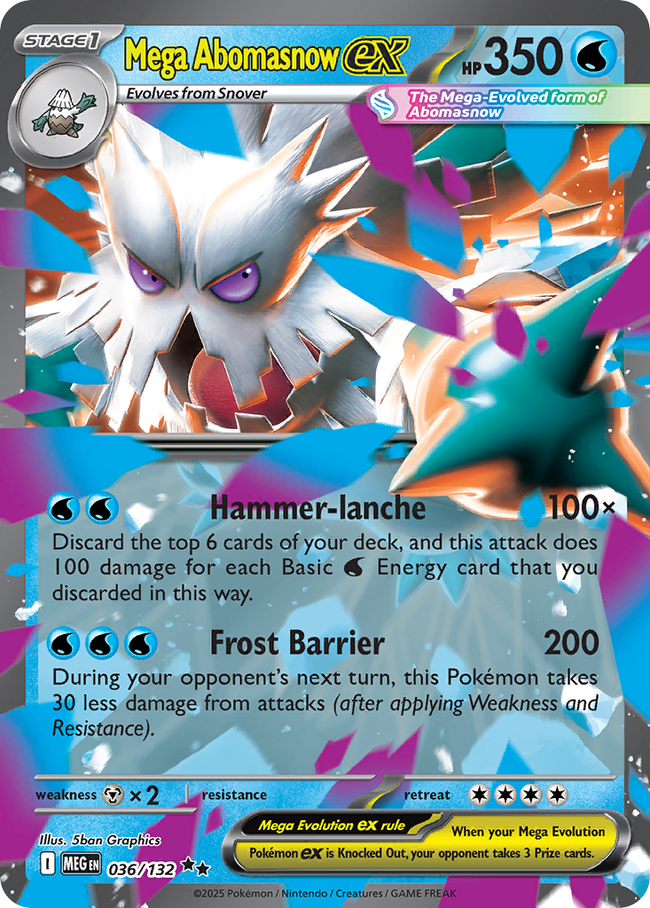 Mega Abomasnow ex 036/132 Double Rare Mega Evolution