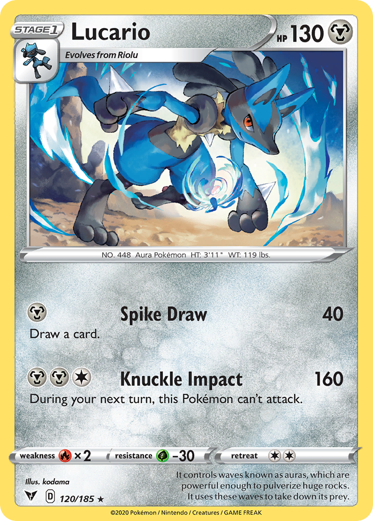 Lucario 120/185 Rare Vivid Voltage
