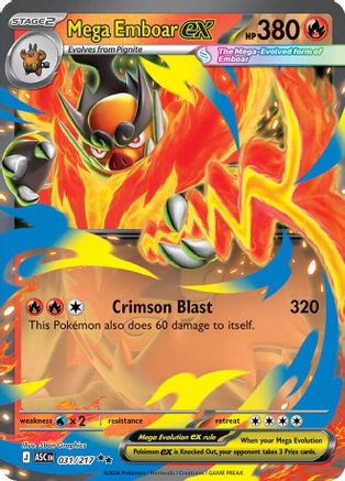 Mega Emboar ex 031/217 Double Rare Ascended Heroes