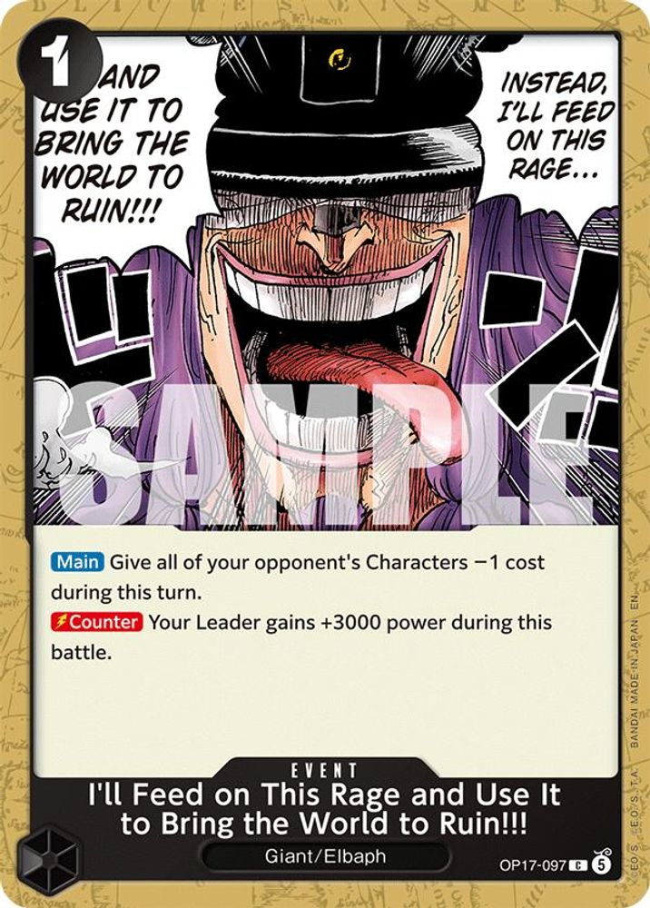 I'll Feed on This Rage and Use It to Bring the World to Ruin!!! OP17-097