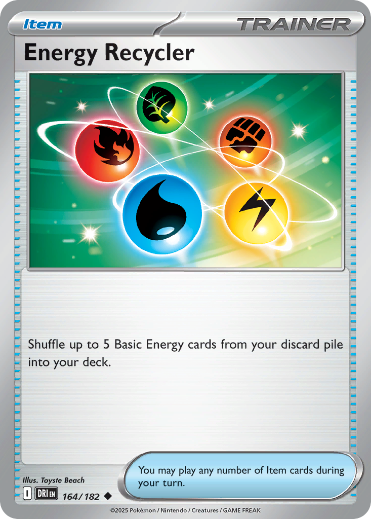 Energy Recycler 164/182 Uncommon Destined Rivals Reverse Holo