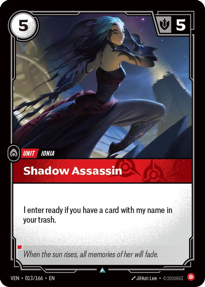 Shadow Assassin 013/166 Uncommon Vendetta Foil