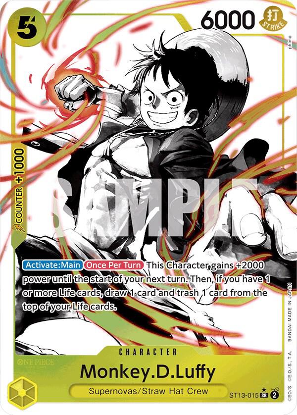 Monkey.D.Luffy (015) (Parallel) ST13-015 Ultra Deck: The Three Brothers Foil