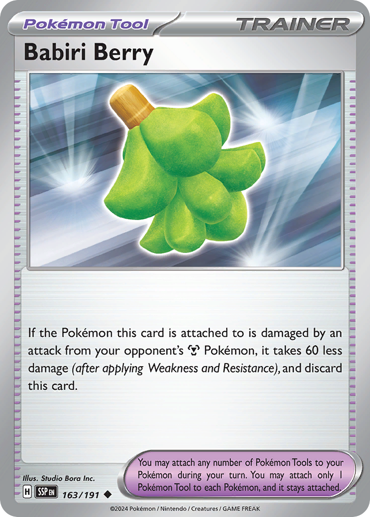 Babiri Berry 163/191 Uncommon Surging Sparks